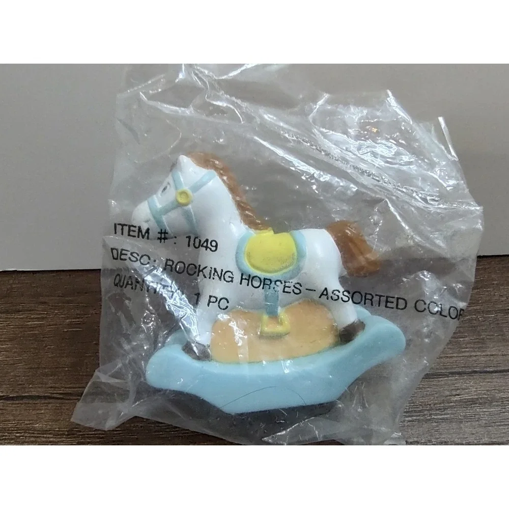 Vintage Decopac Rocking Horse Retro Figure Cake Topper 2.25